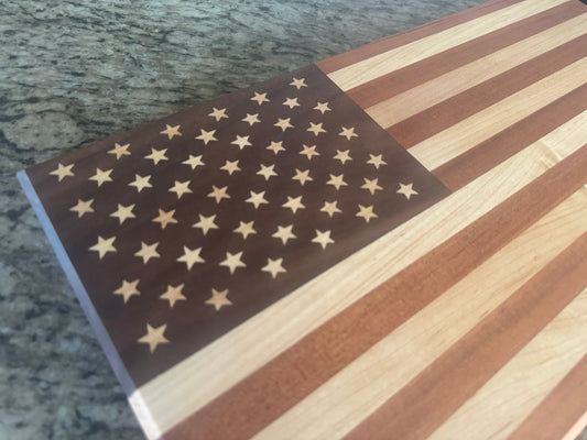 Handmade American Flag Cutting Board