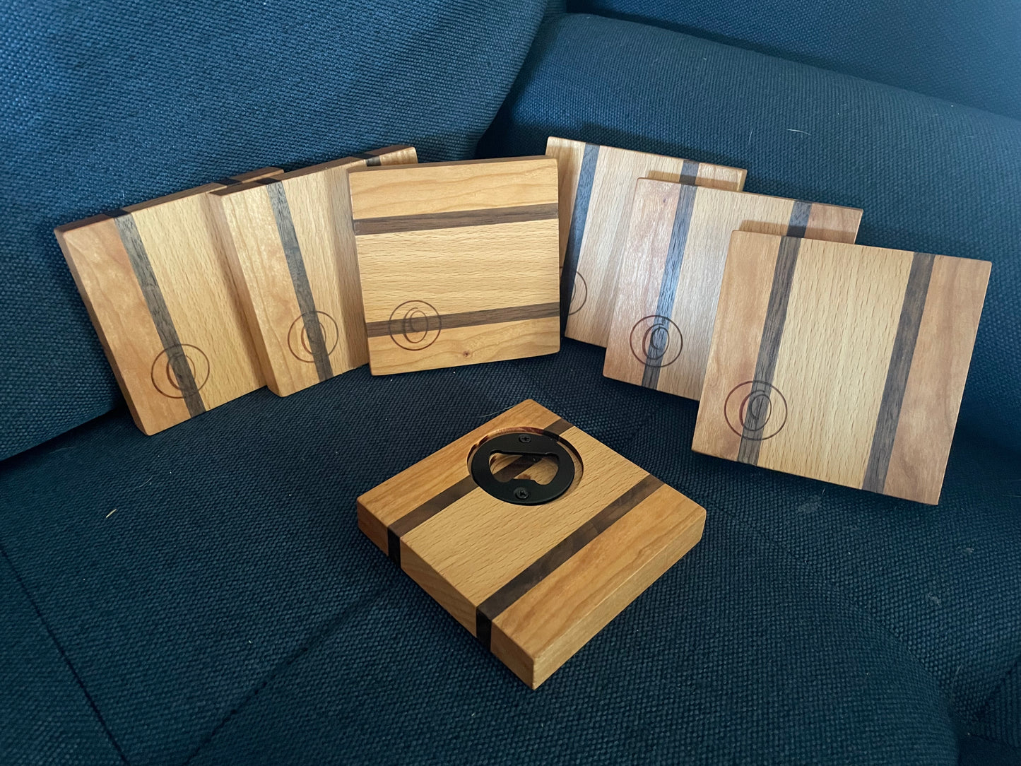 Maple and Walnut Coasters