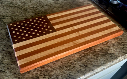 Handmade American Flag Cutting Board