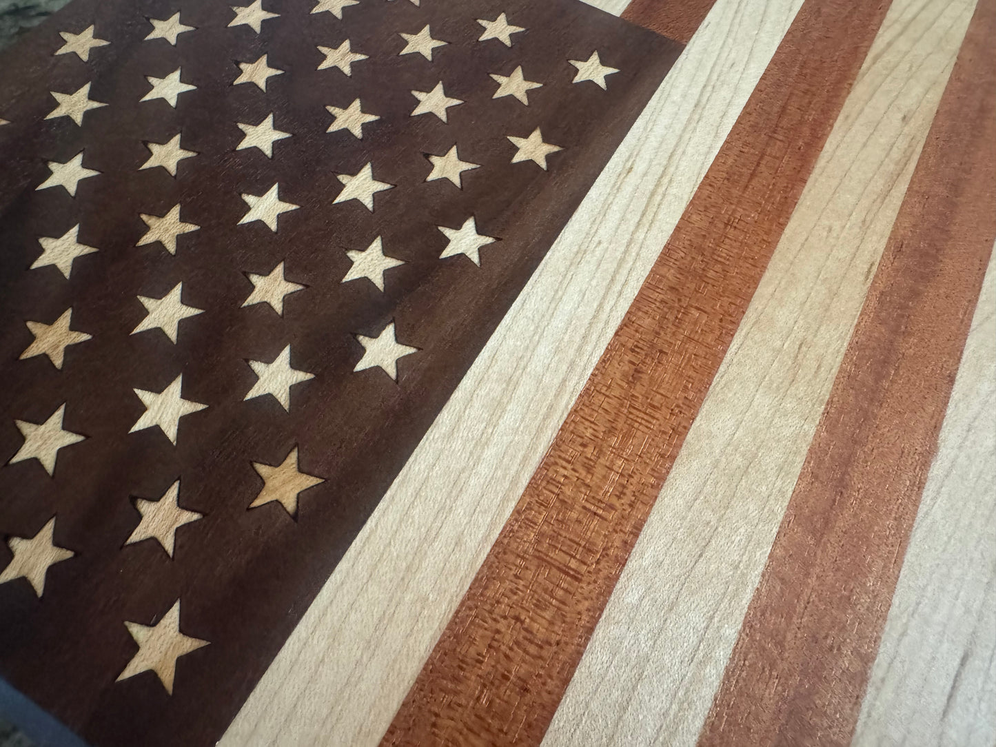 Handmade American Flag Cutting Board