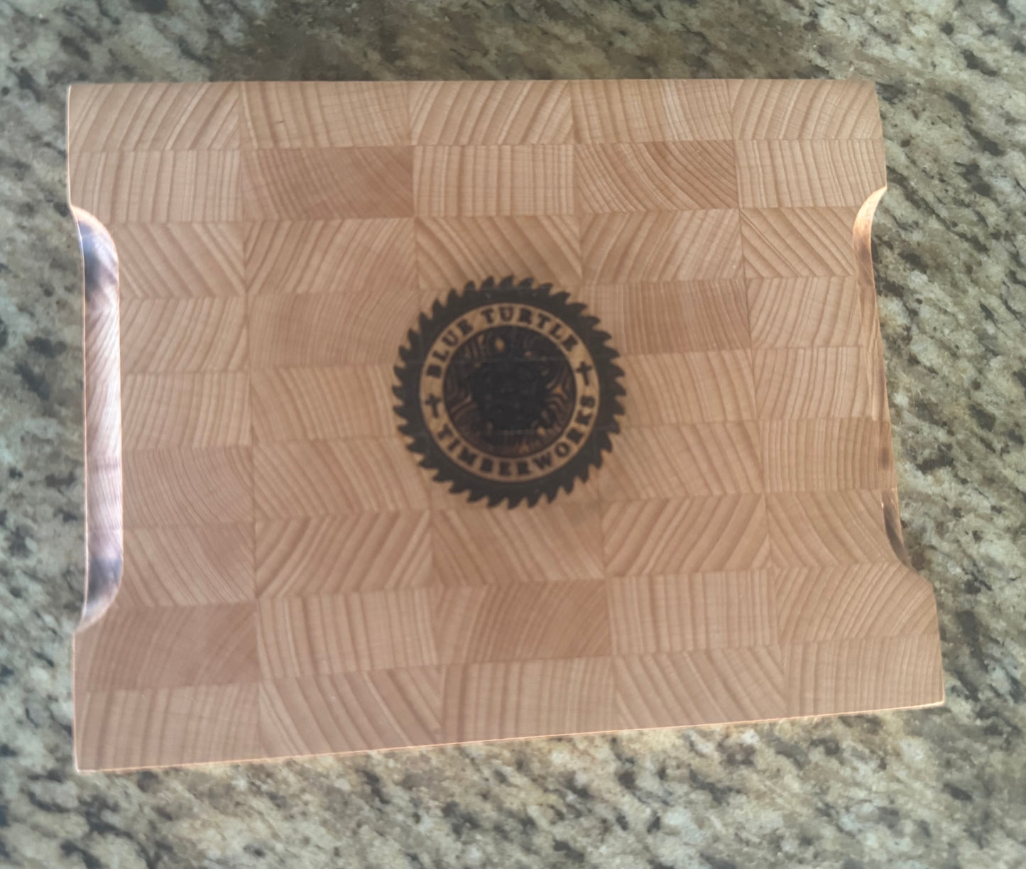 Handmade Cherry End Grain Prep Cutting Board (Medium)