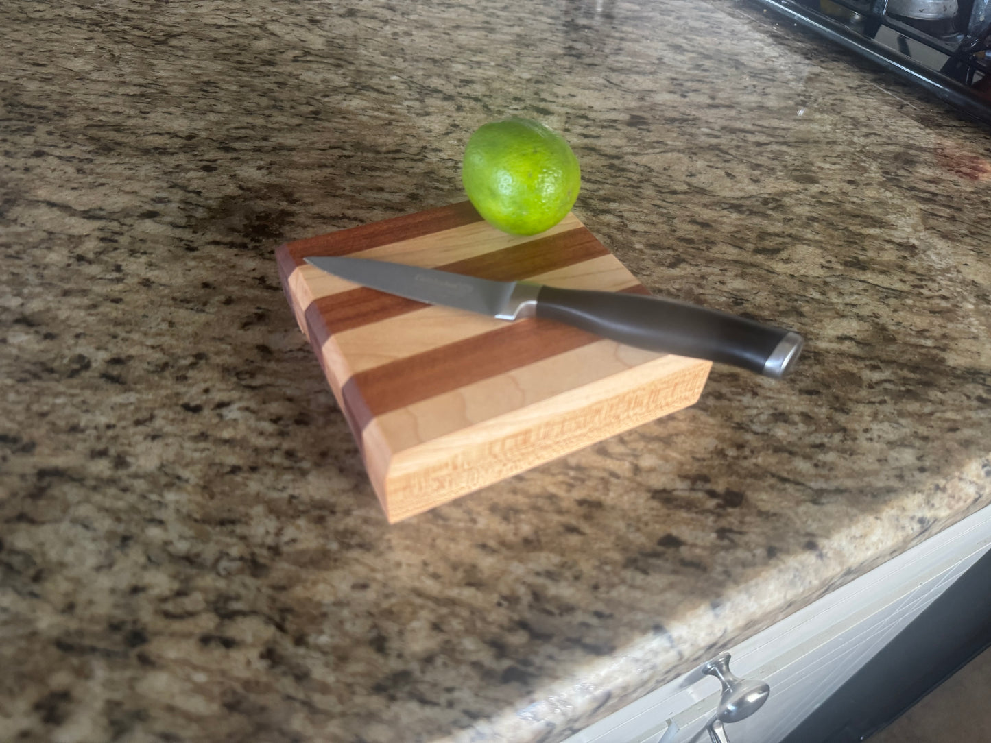 Handmade Mahogany and Maple Garnish Cutting Board (Mini)