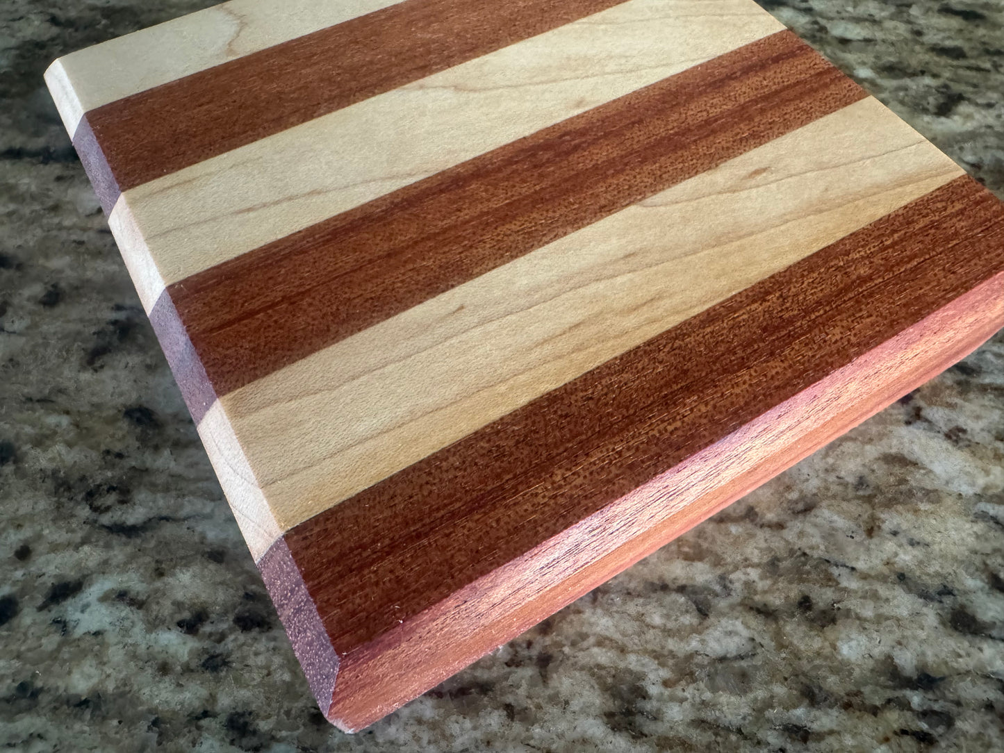 Handmade Mahogany and Maple Garnish Cutting Board (Mini)