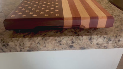 Handmade American Flag Cutting Board