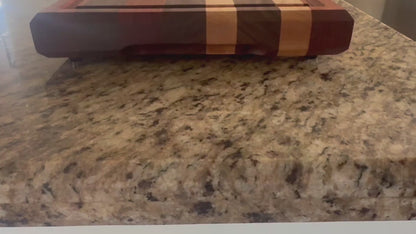 Handcrafted Maple, Walnut, and Mahogany Edge Grain Cutting Board